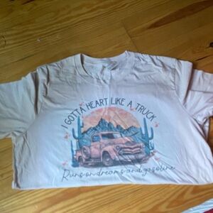 Bella Canvas Kids T-Shirt - White with Blue and Pink Truck Design